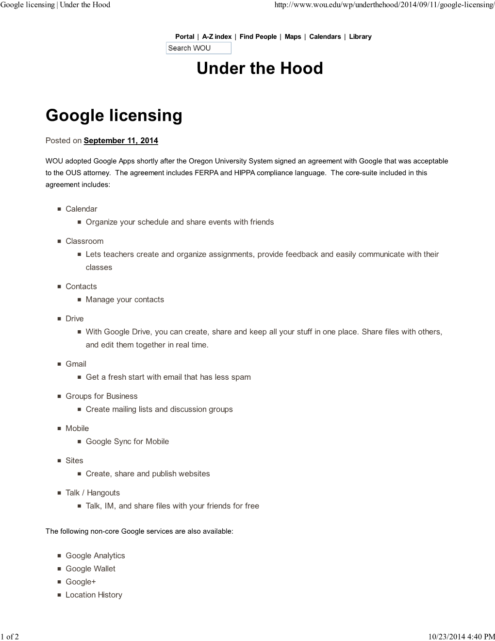 Google Licensing | Under the Hood