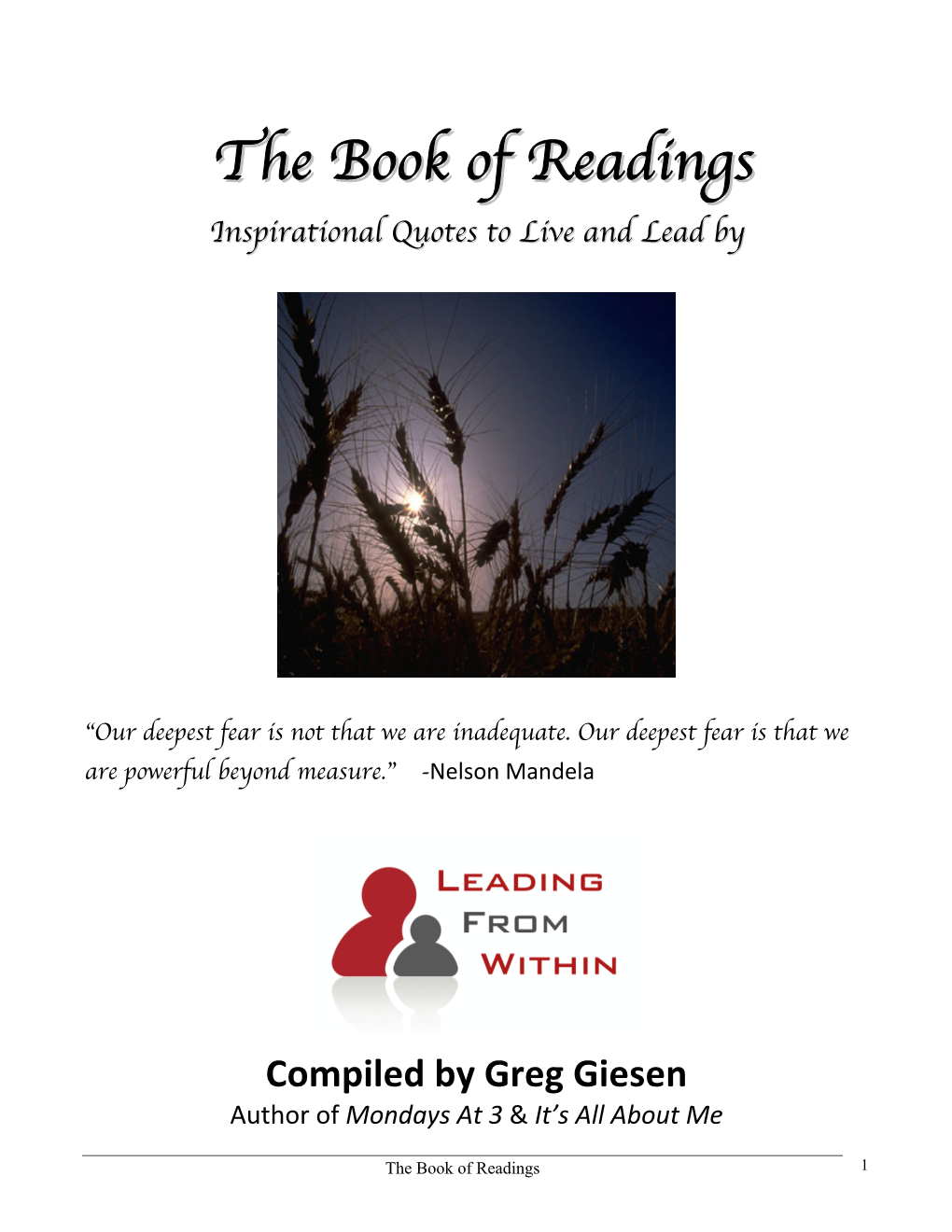 New BOOK of READINGS