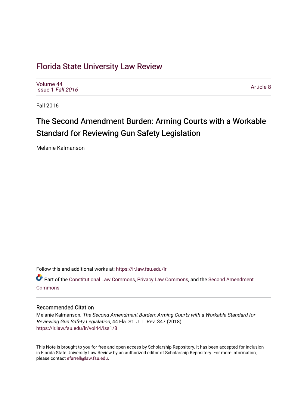 Arming Courts with a Workable Standard for Reviewing Gun Safety Legislation