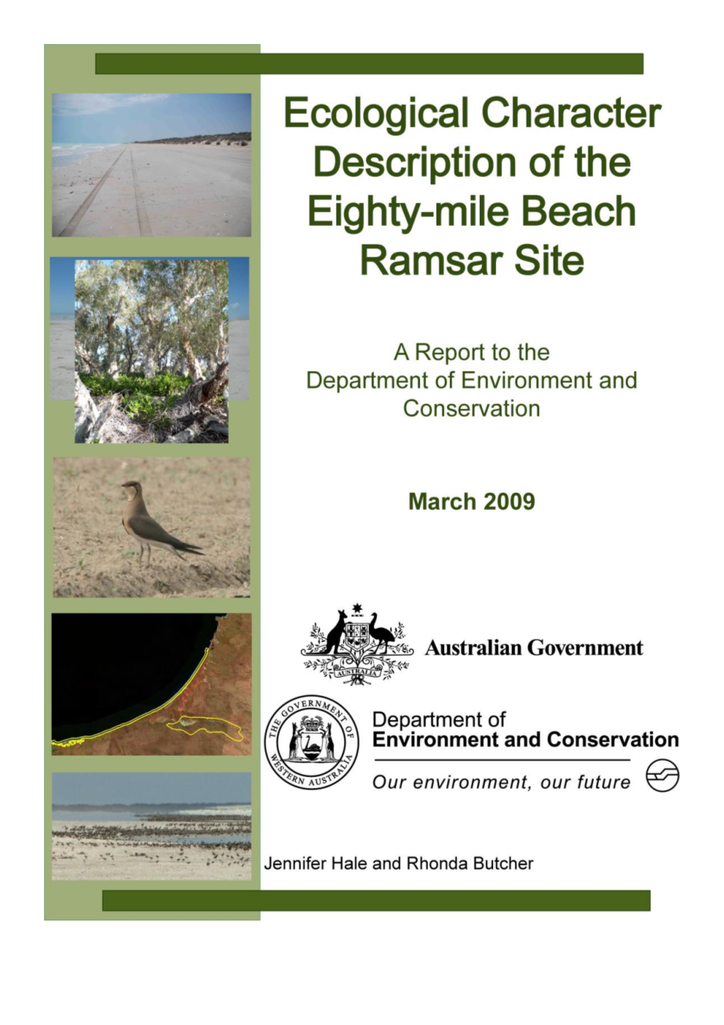 Eighty-Mile Beach Ramsar Site, Report to the Department of Environment and Conservation, Perth, Western Australia