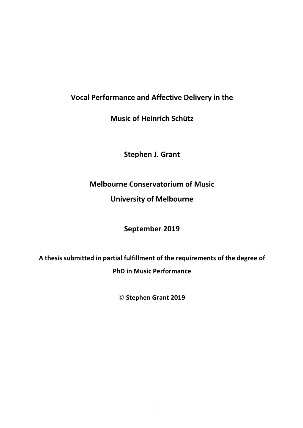 Vocal Performance and Affective Delivery in the Music of Heinrich Schütz