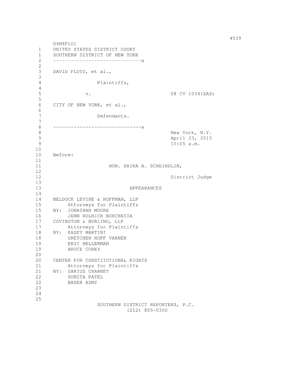 Court Transcript from 4/23/13