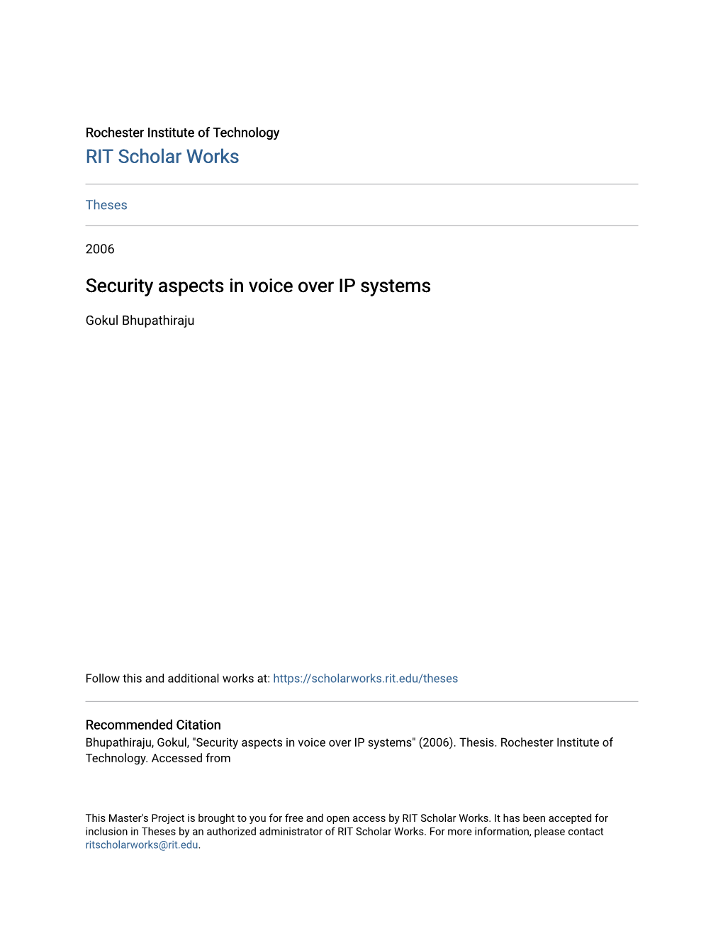 Security Aspects in Voice Over IP Systems
