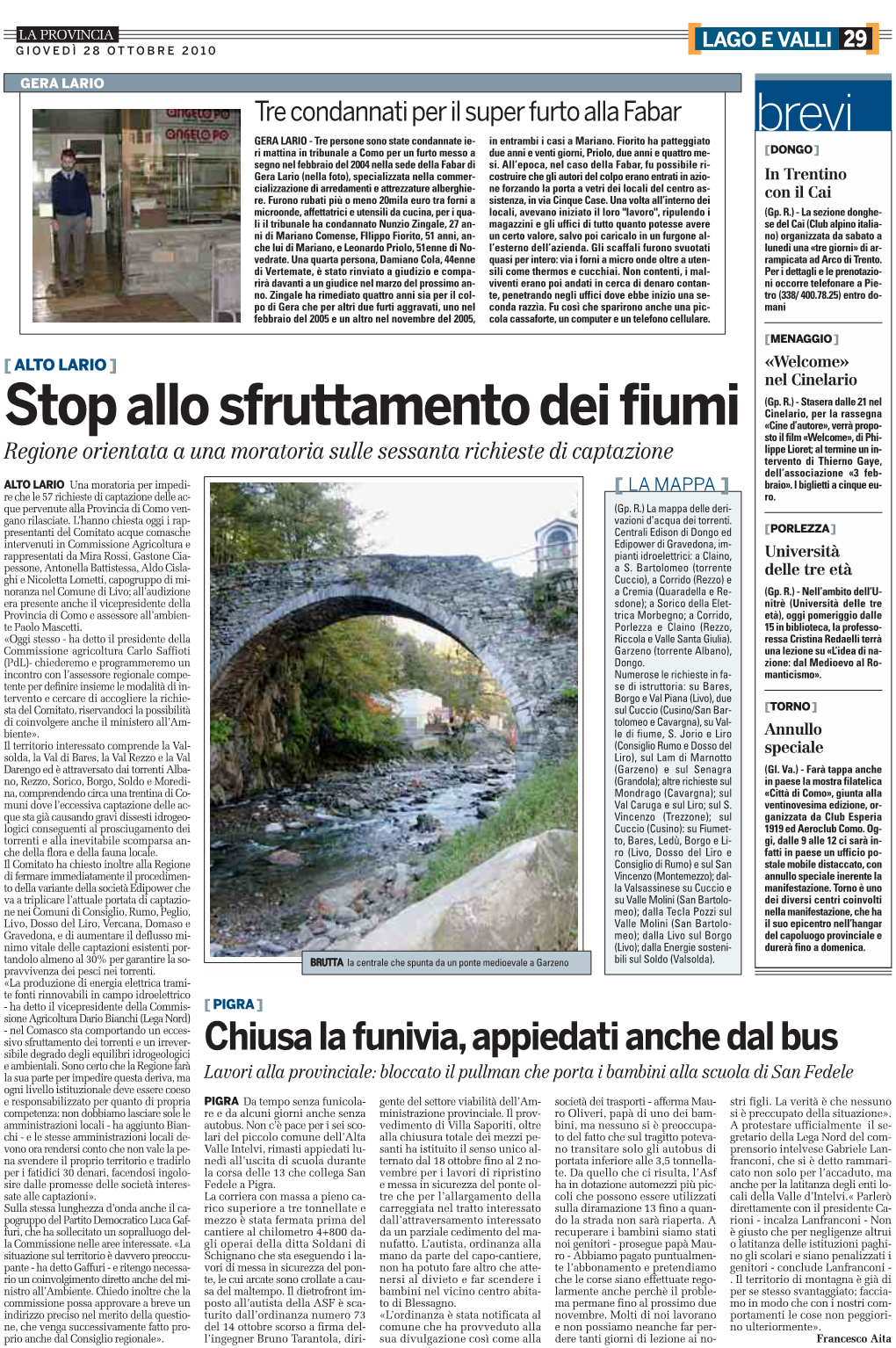 Stop Allo Sfruttamento Dei Fiumi