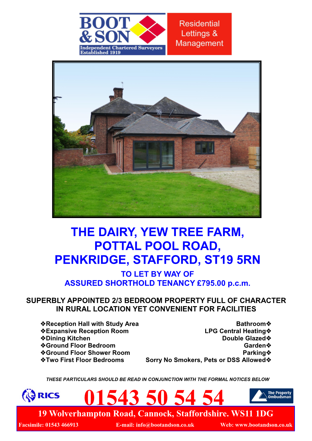 The Dairy, Yew Tree Farm, Pottal Pool Road