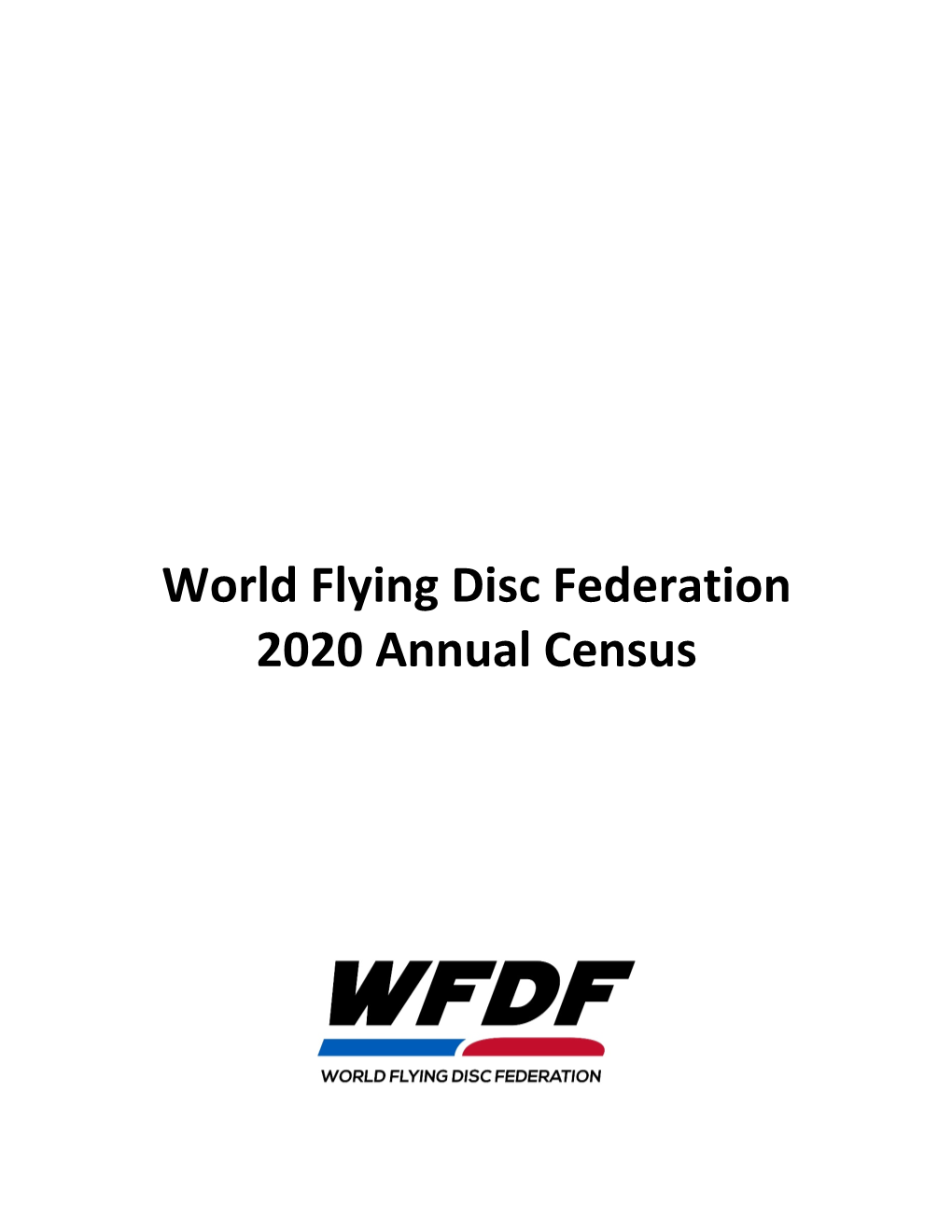 World Flying Disc Federation 2020 Annual Census