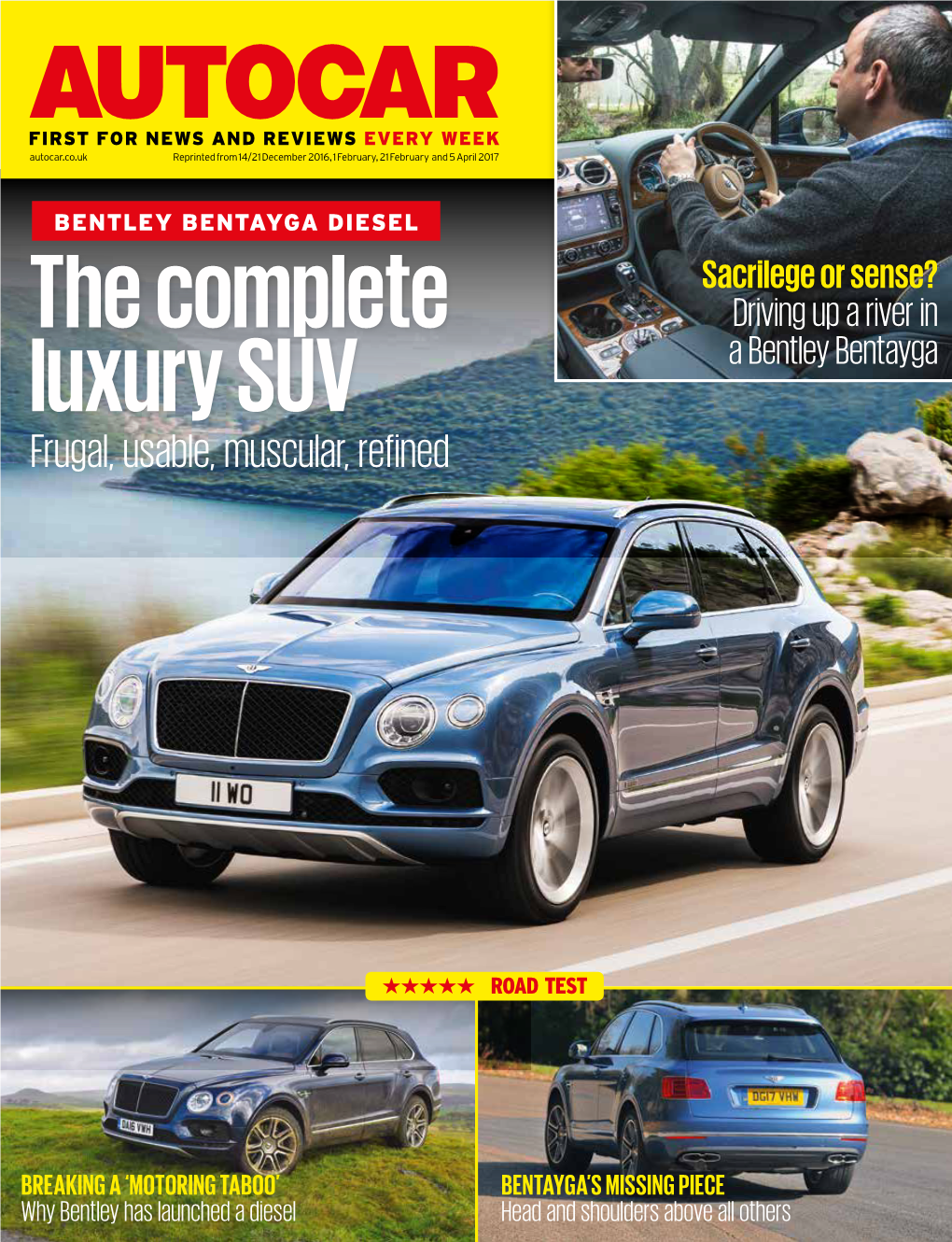 BENTLEY BENTAYGA DIESEL Sacrilege Or Sense? the Complete Driving up a River in Luxury SUV a Bentley Bentayga Frugal, Usable, Muscular, Refined