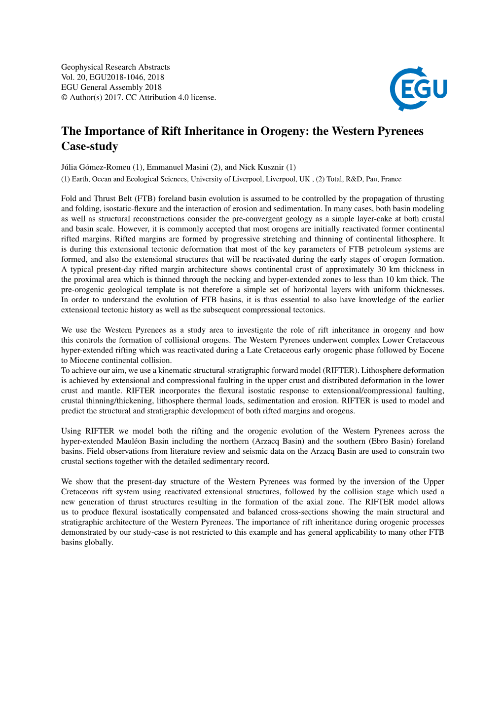 The Importance of Rift Inheritance in Orogeny: the Western Pyrenees Case-Study