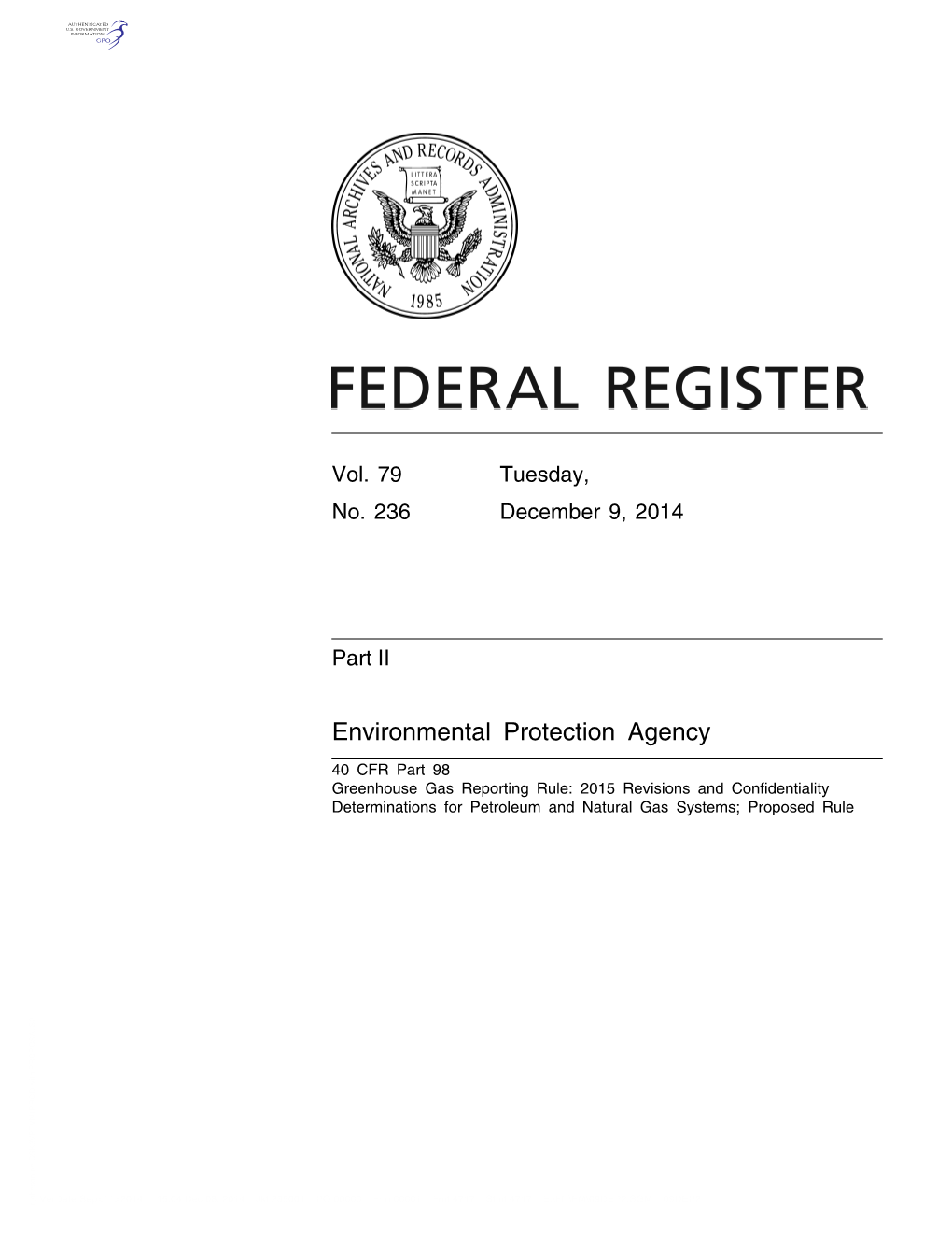 Environmental Protection Agency