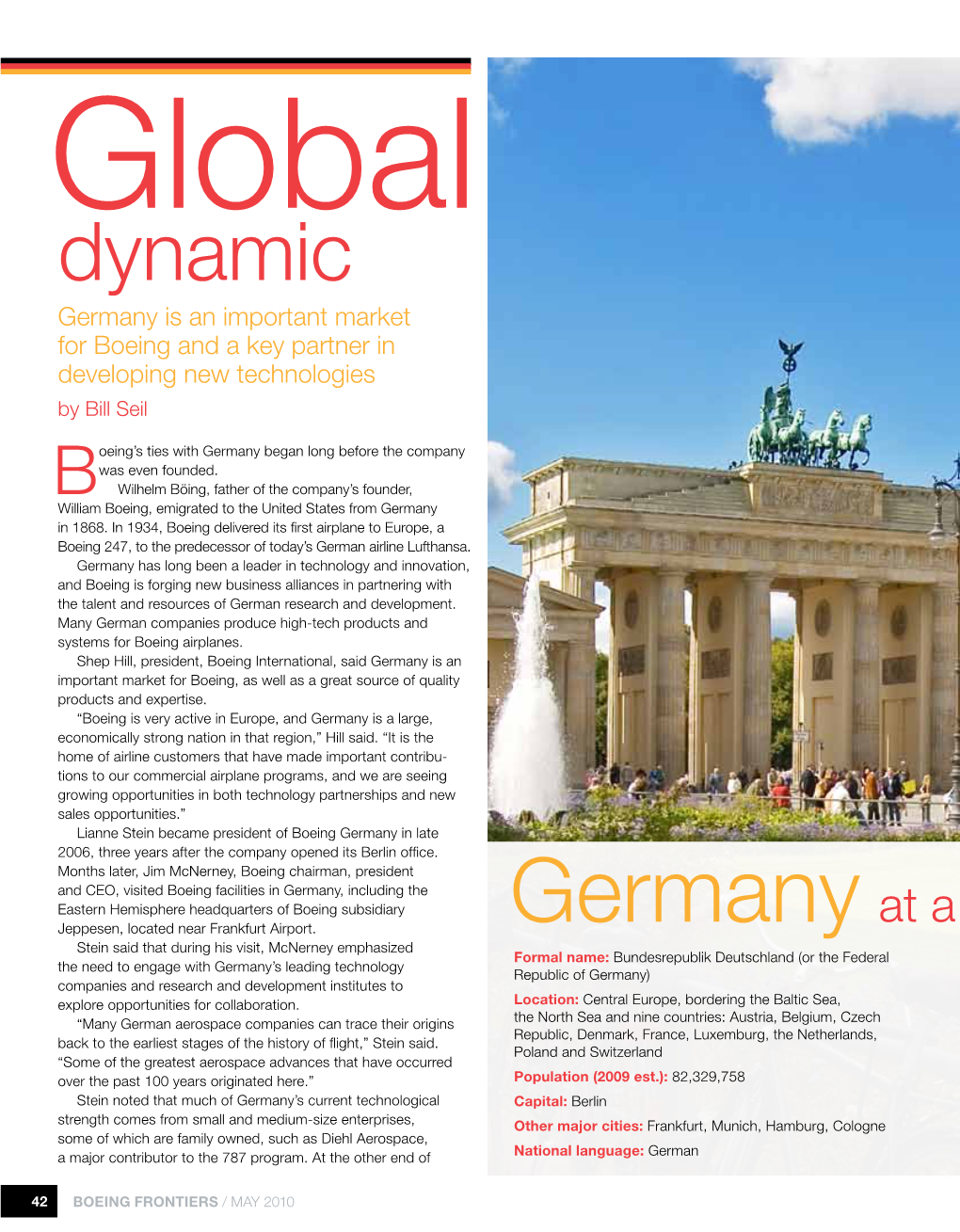 Dynamic Germany Is an Important Market for Boeing and a Key Partner in Developing New Technologies by Bill Seil