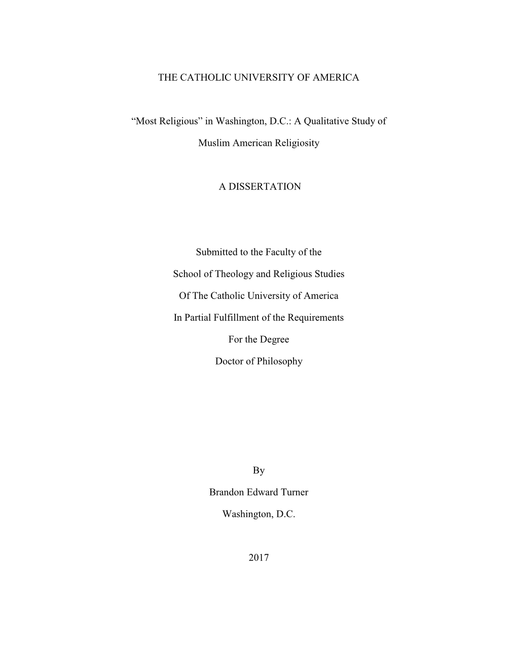 A Qualitative Study of Muslim American Religiosity