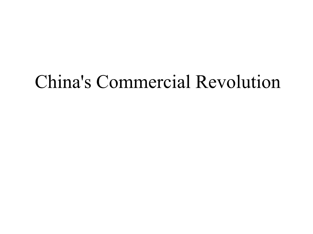 China's Commercial Revolution