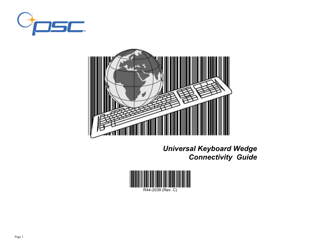 Universal Keyboard Wedge Connectivity Guide