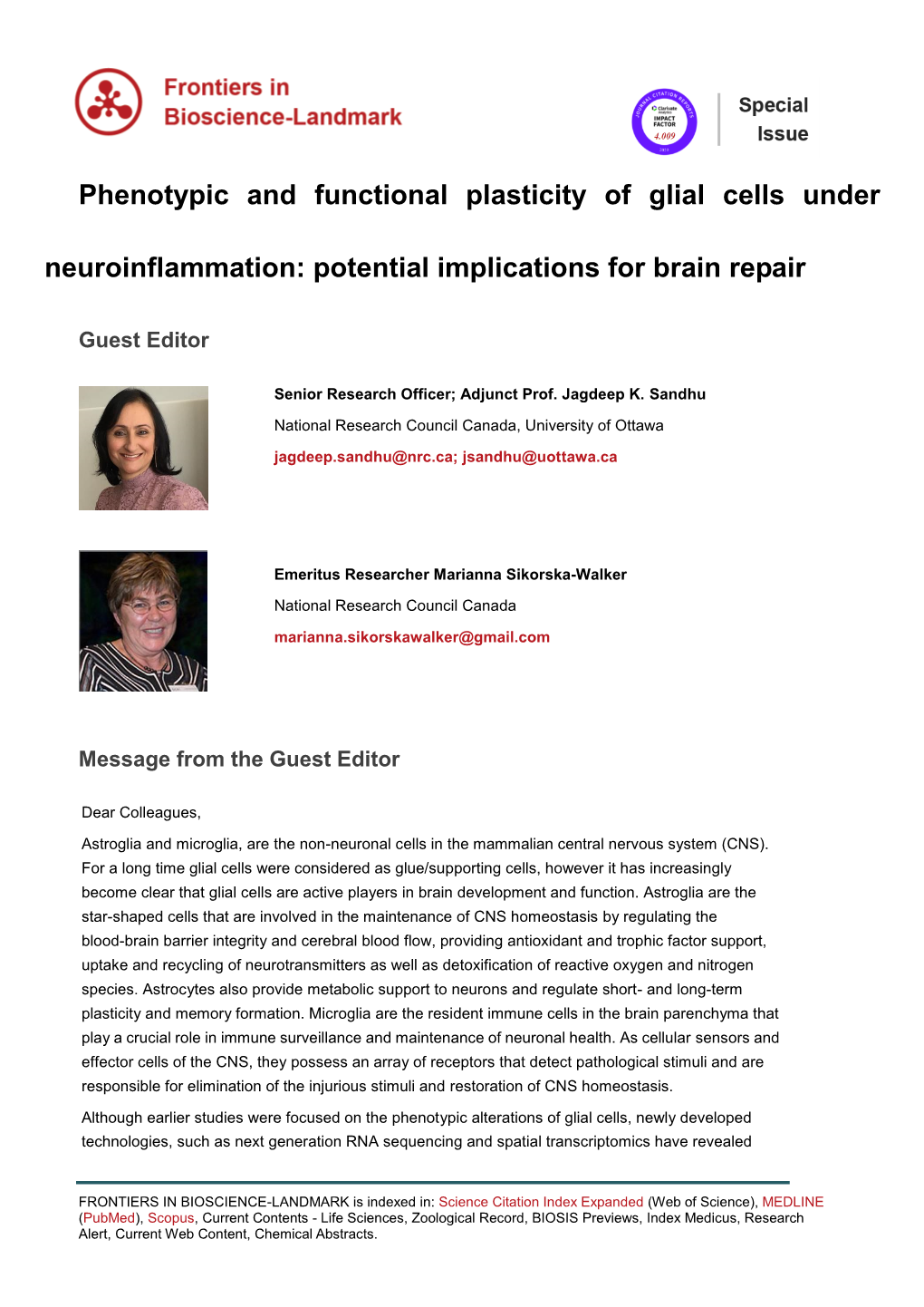 Phenotypic and Functional Plasticity of Glial Cells Under Neuroinflammation: Potential Implications for Brain Repair