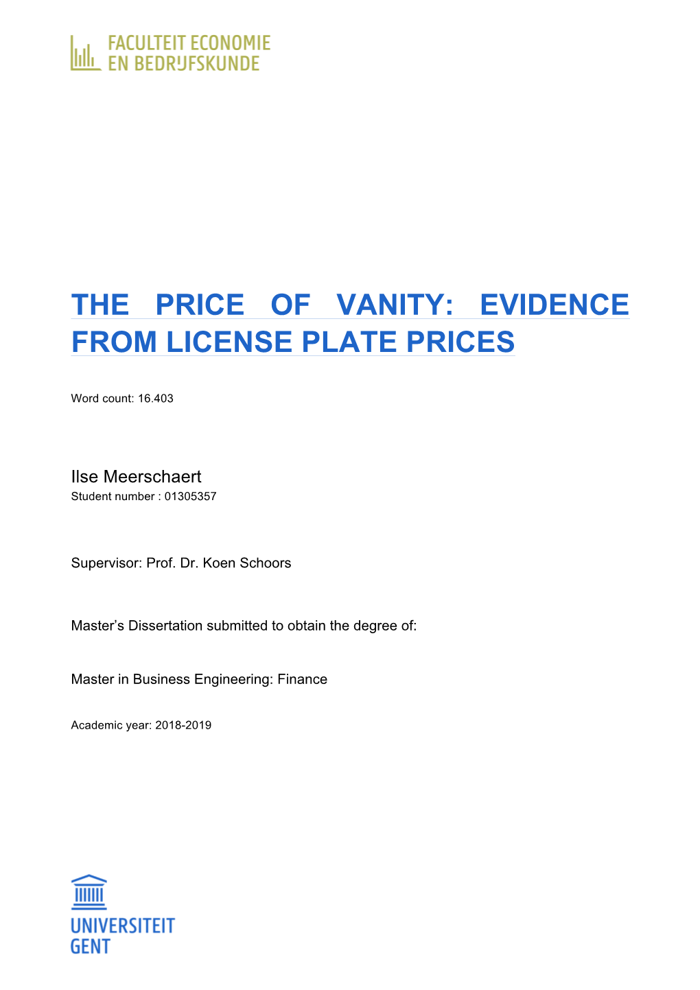 Evidence from License Plate Prices