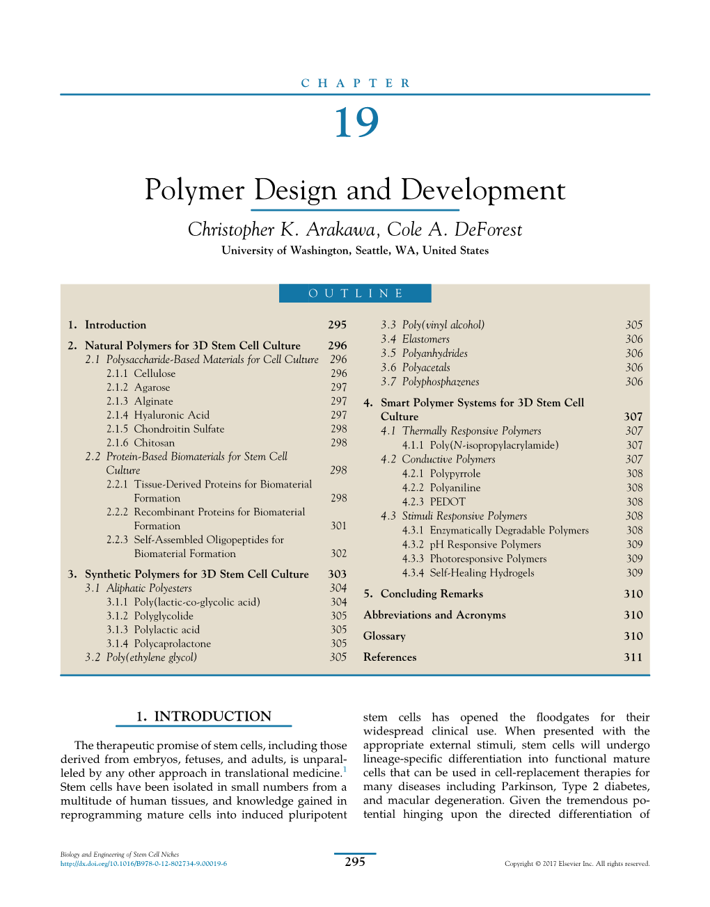 Polymer Design and Development Christopher K