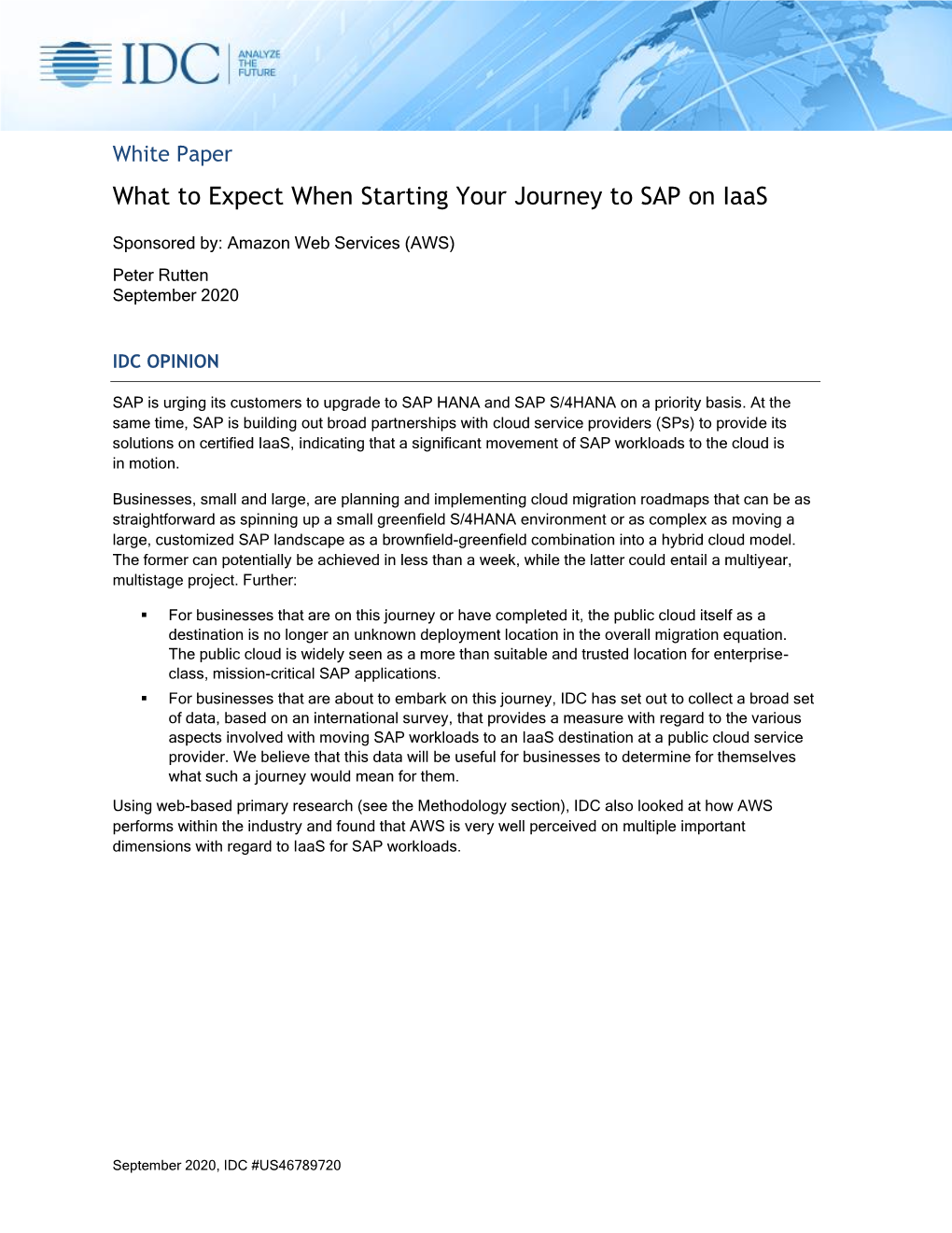 What to Expect When Starting Your Journey to SAP on Iaas