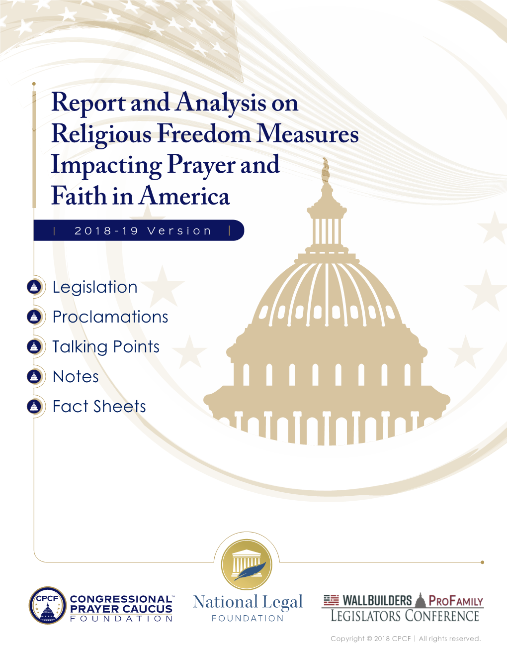 Religious Freedom Measures Impacting Prayer and Faith in America | 2018-19 Version |