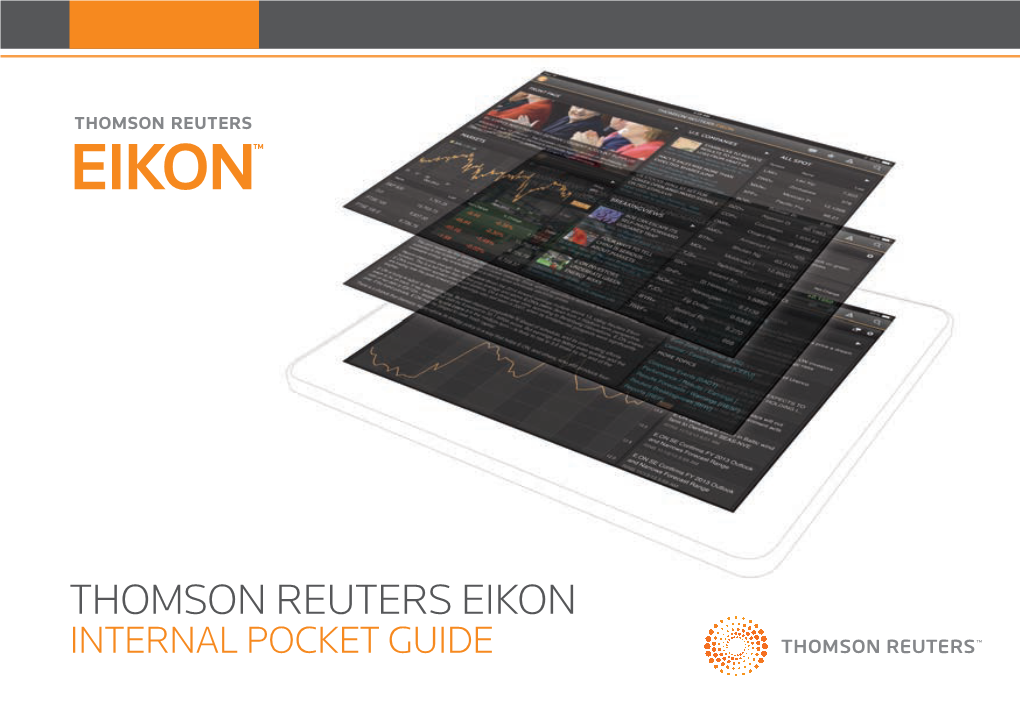 Thomson Reuters Eikon Internal Pocket Guide