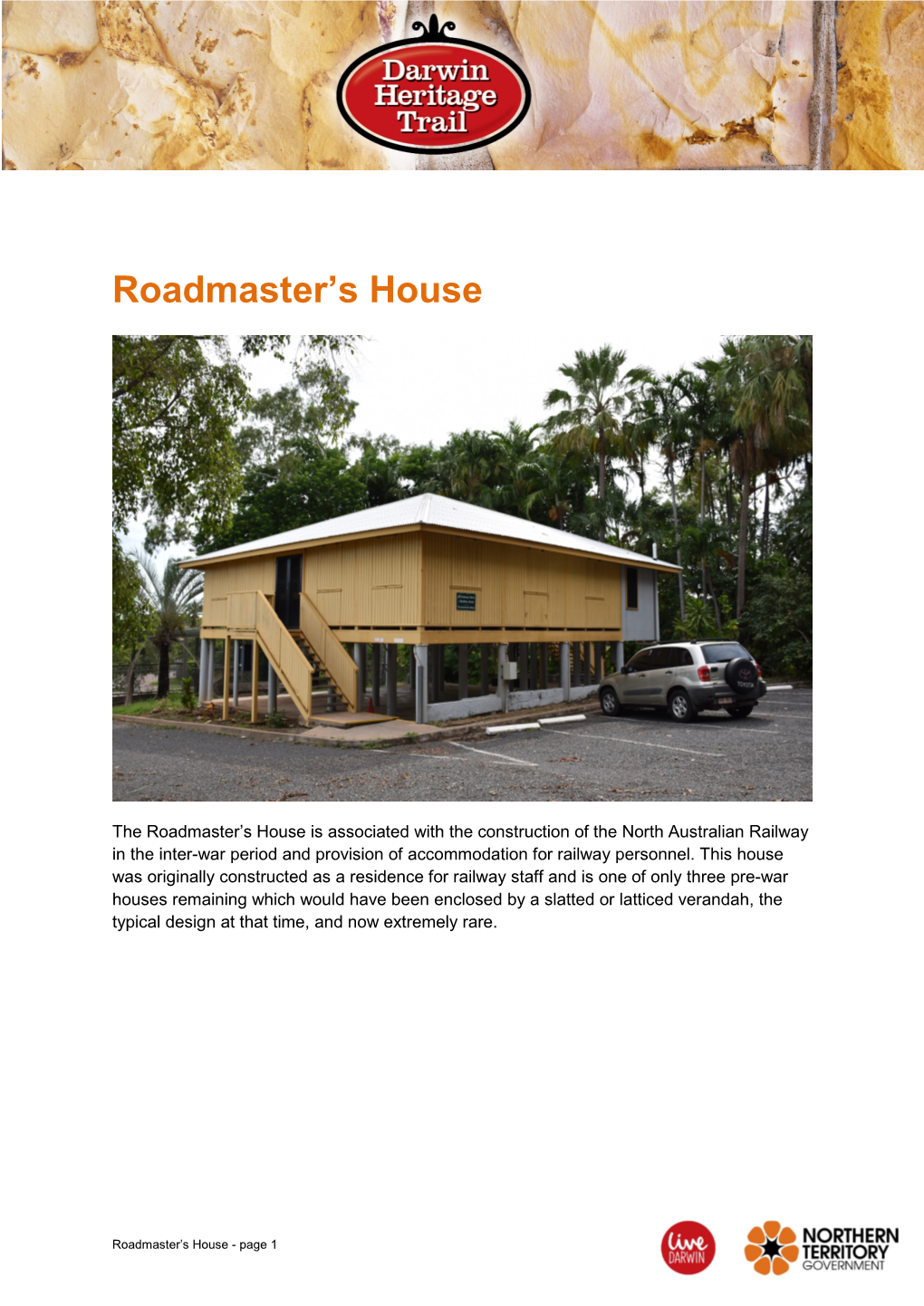 Roadmaster's House