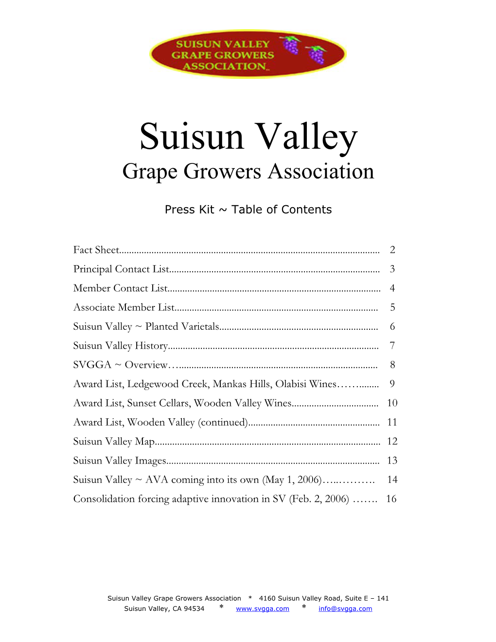 Suisun Valley Vintners & Growers Association