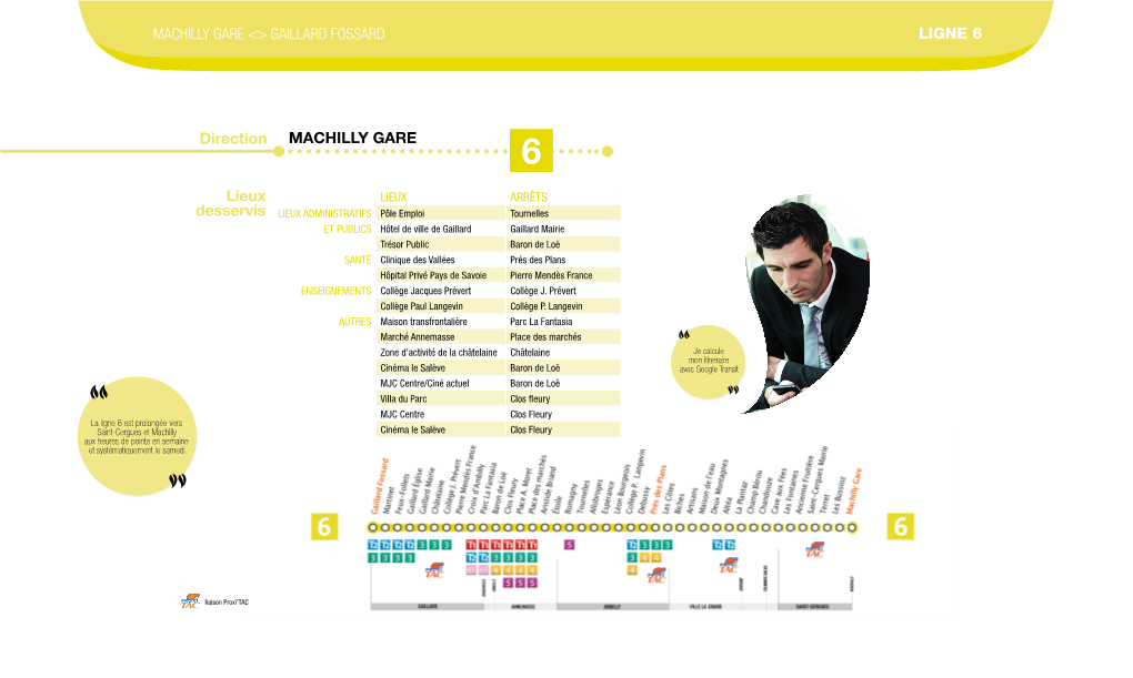 Machilly Gare &lt;&gt; Gaillard Fossard Ligne 6
