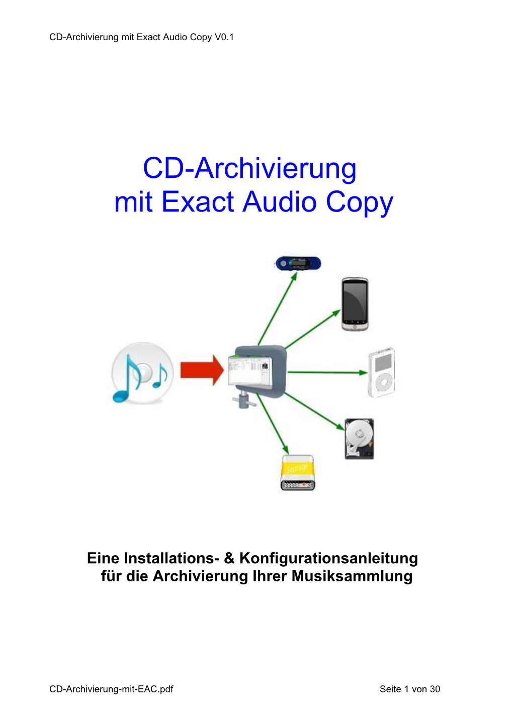 CD-Archivierung Mit Exact Audio Copy V0.1