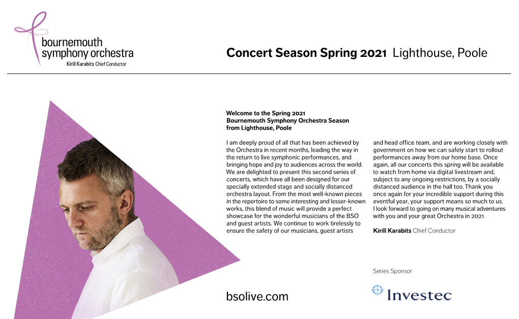 Concert Season Spring 2021 Lighthouse, Poole Bsolive.Com