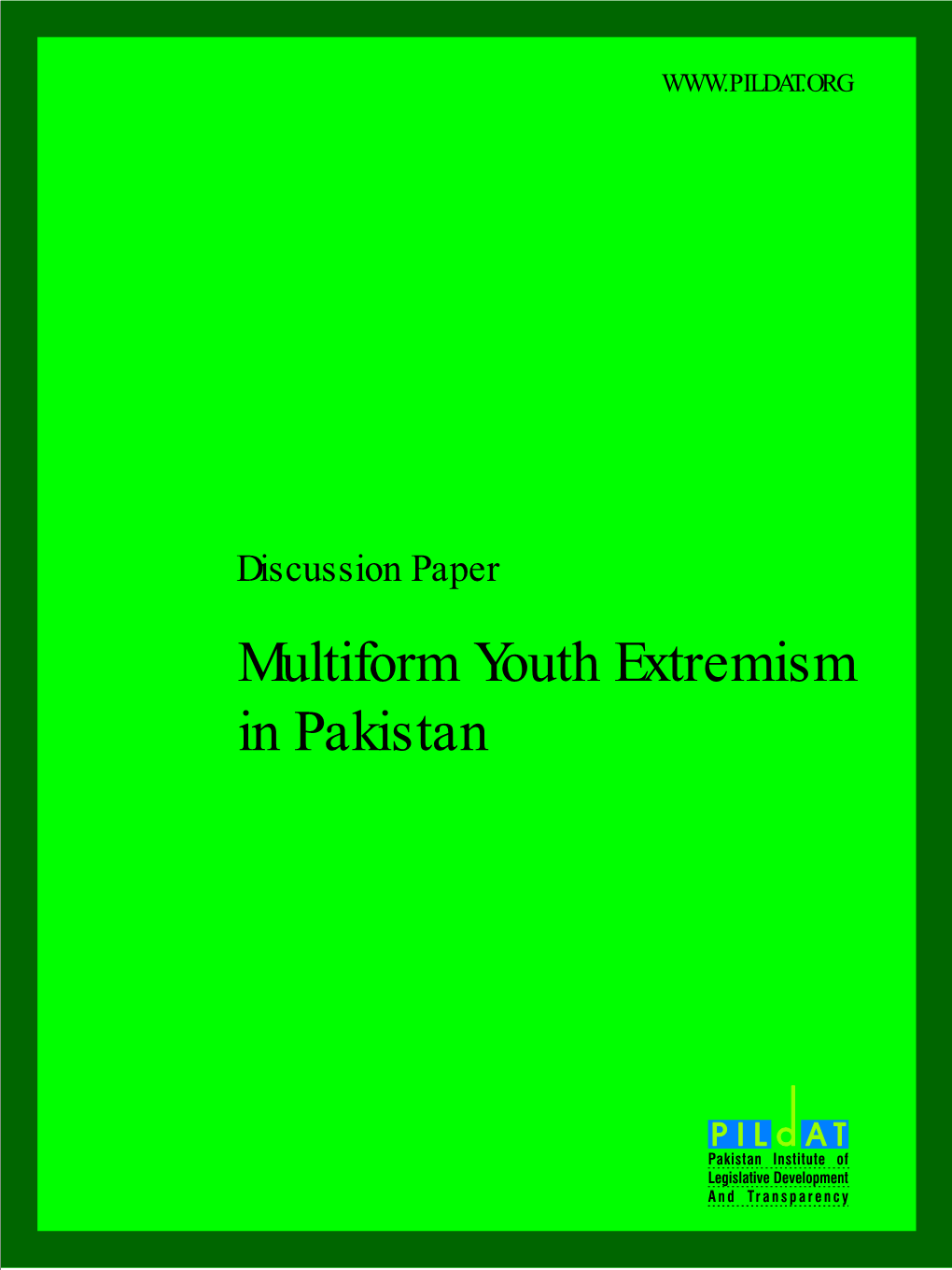 Multiform Youth Extremism in Pakistan 290713
