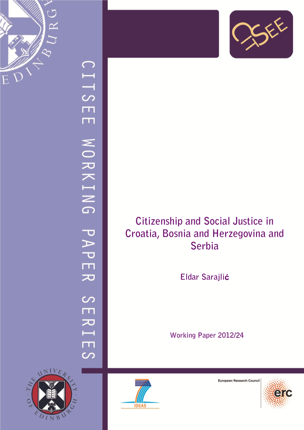 Citizenship and Social Justice in Croatia, Bosnia and Herzegovina and Serbia