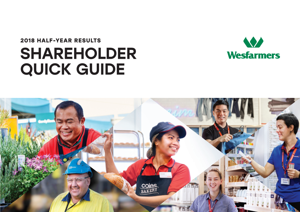 2018 Half-Year Results Shareholder Quick Guide