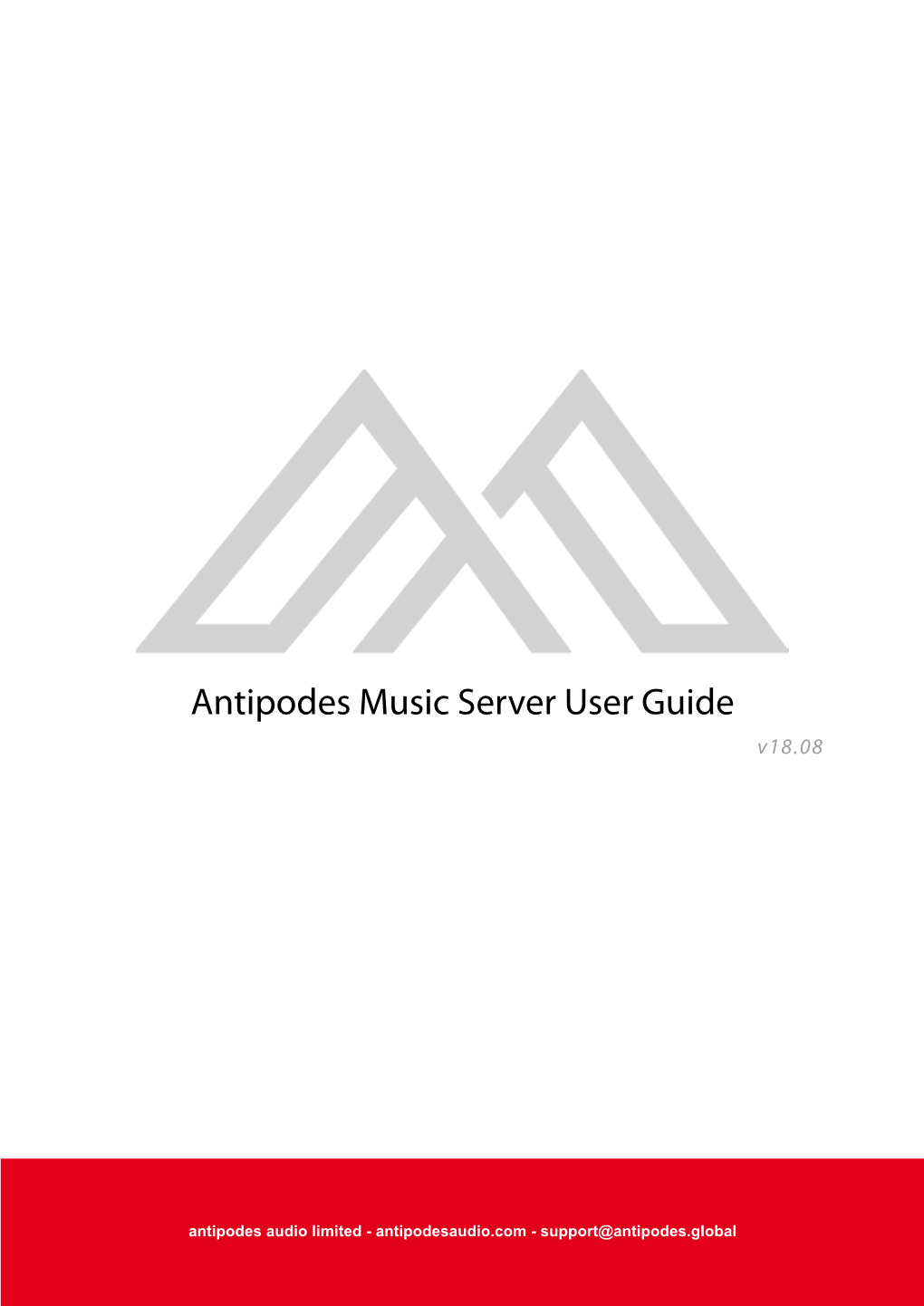 Antipodes Music Server User Guide V18.08