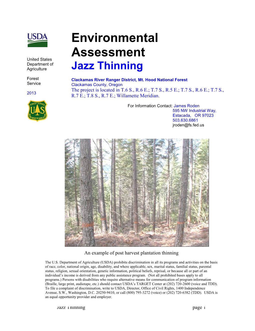 New Jazz Environmental Assessment