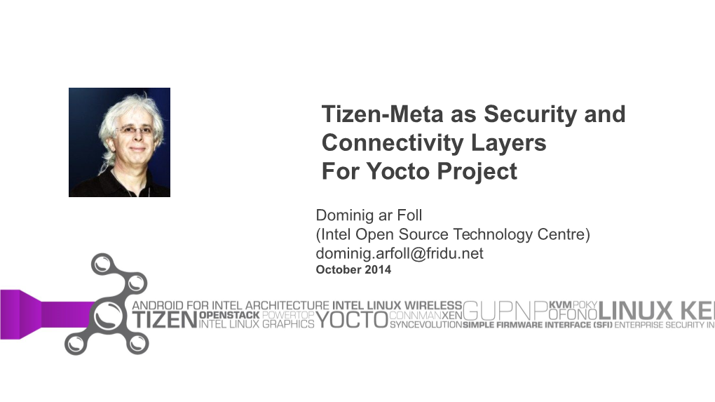 Tizen-Meta As Security and Connectivity Layers for Yocto Project