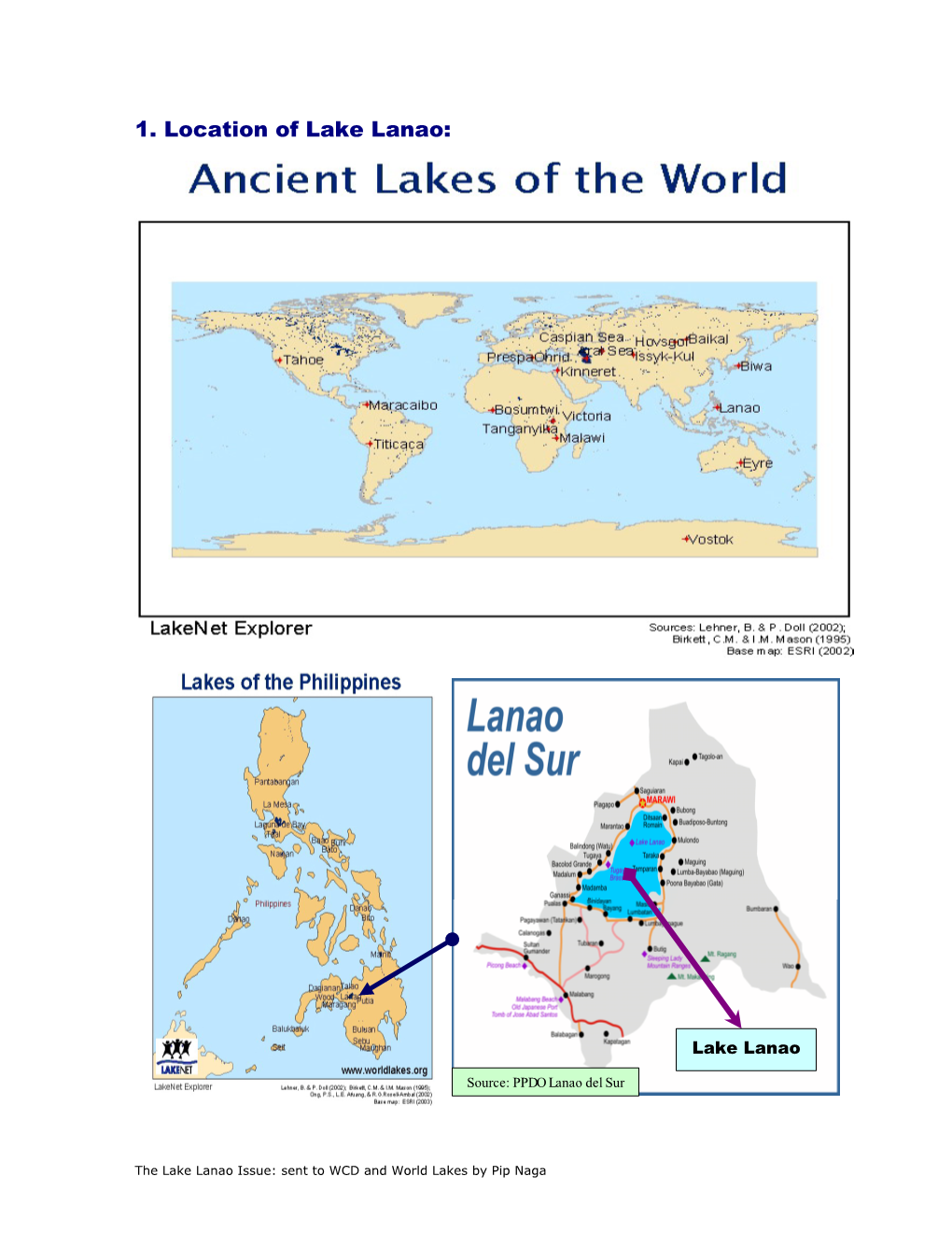 Location of Lake Lanao