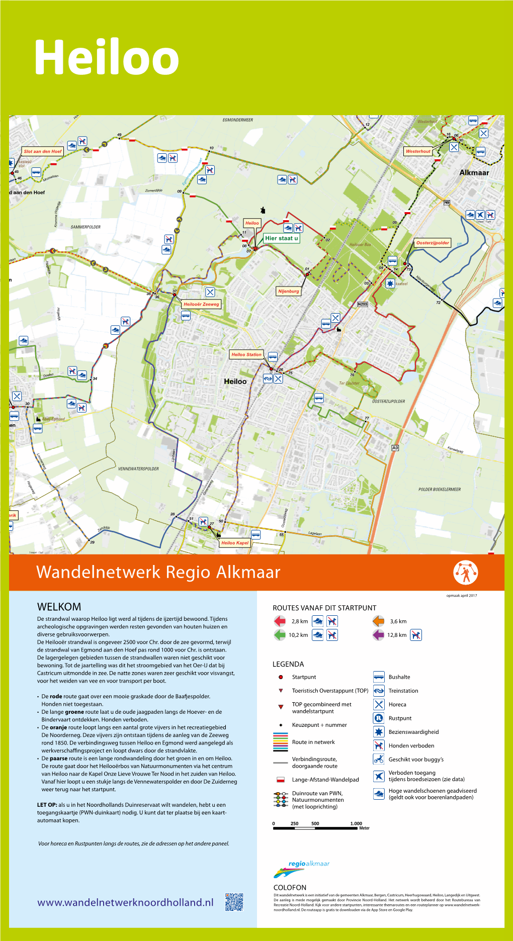 Wandelkaart Startpunt Heiloo