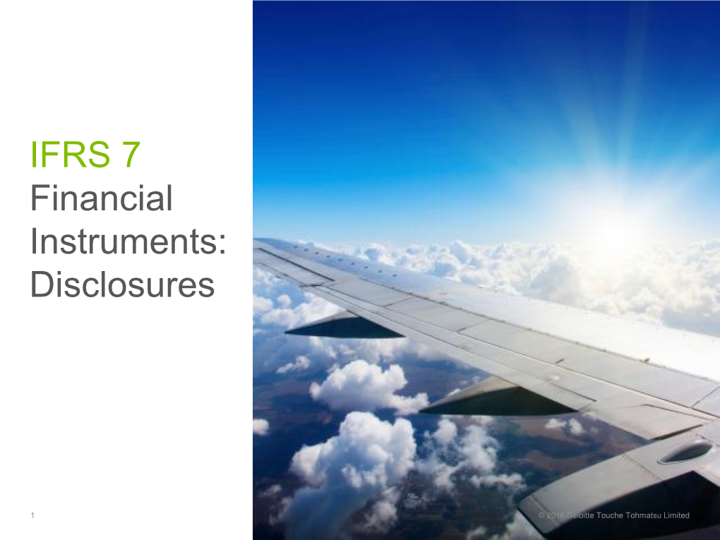 IFRS 7 Financial Instruments: Disclosures