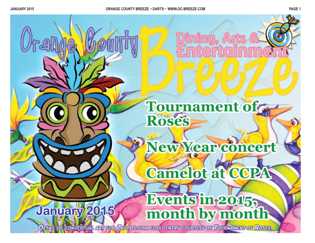 January 2015 Orange County Breeze • Darts •