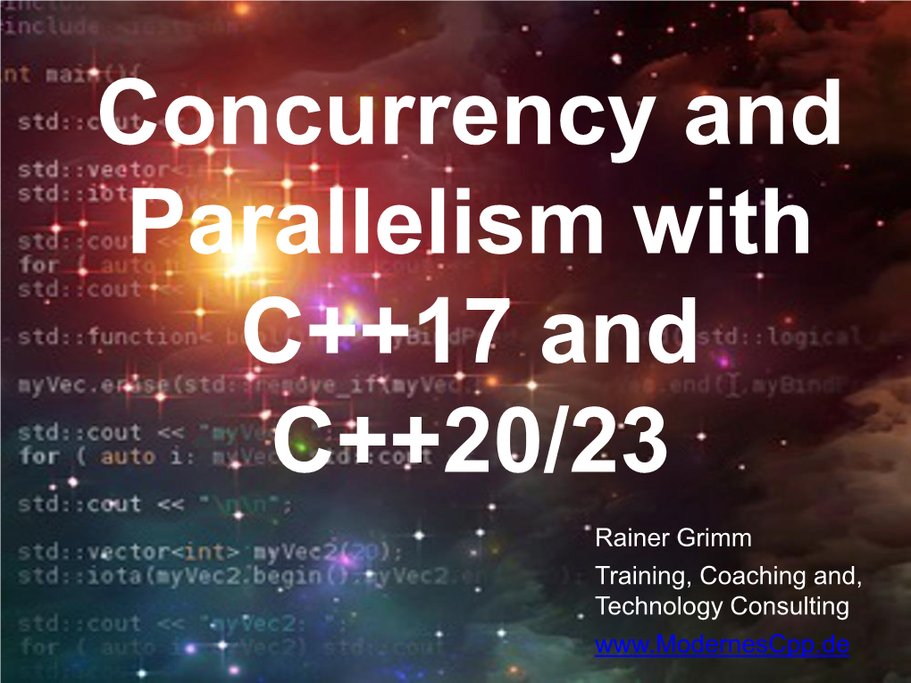 Concurrency and Parallelism in C++17 and C++20/23