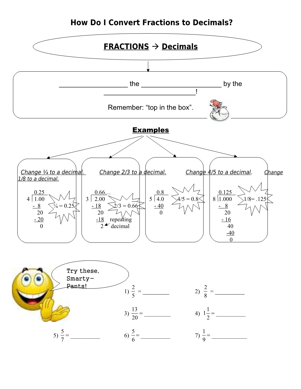 GO - Fractions, Decimals, and Percents