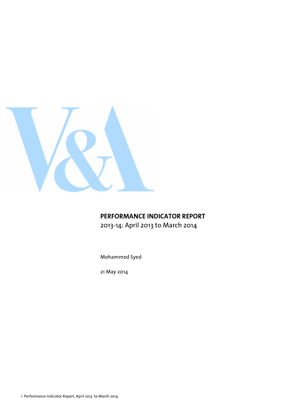 Performance Indicator Report 2013-14