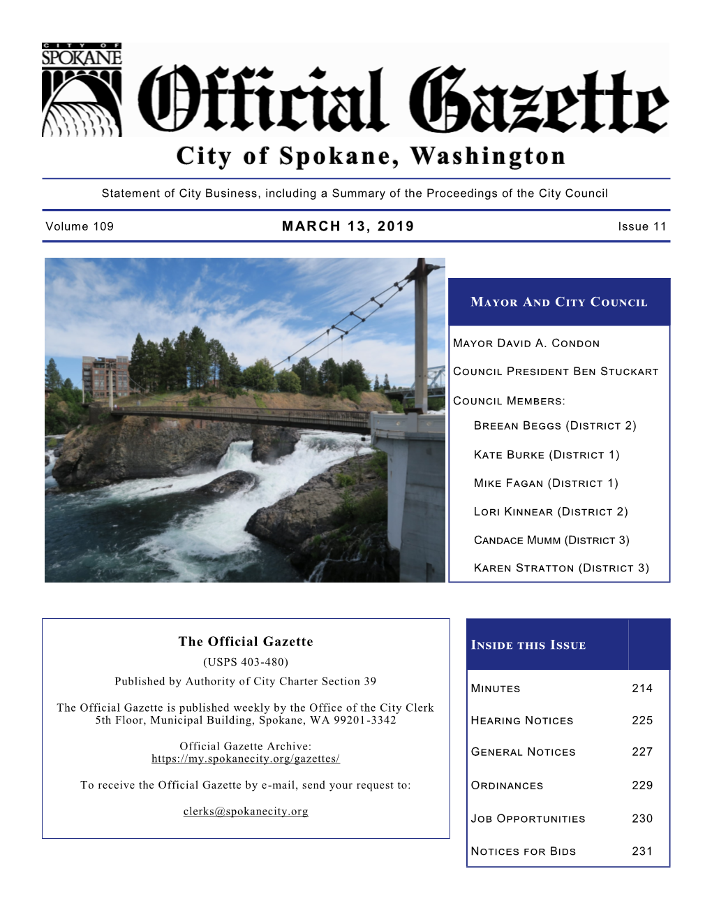 Official Gazette March 13 2019