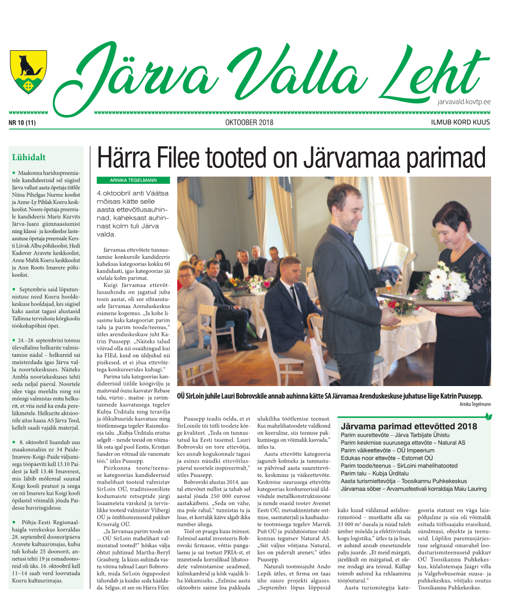 Härra Filee Tooted on Järvamaa Parimad