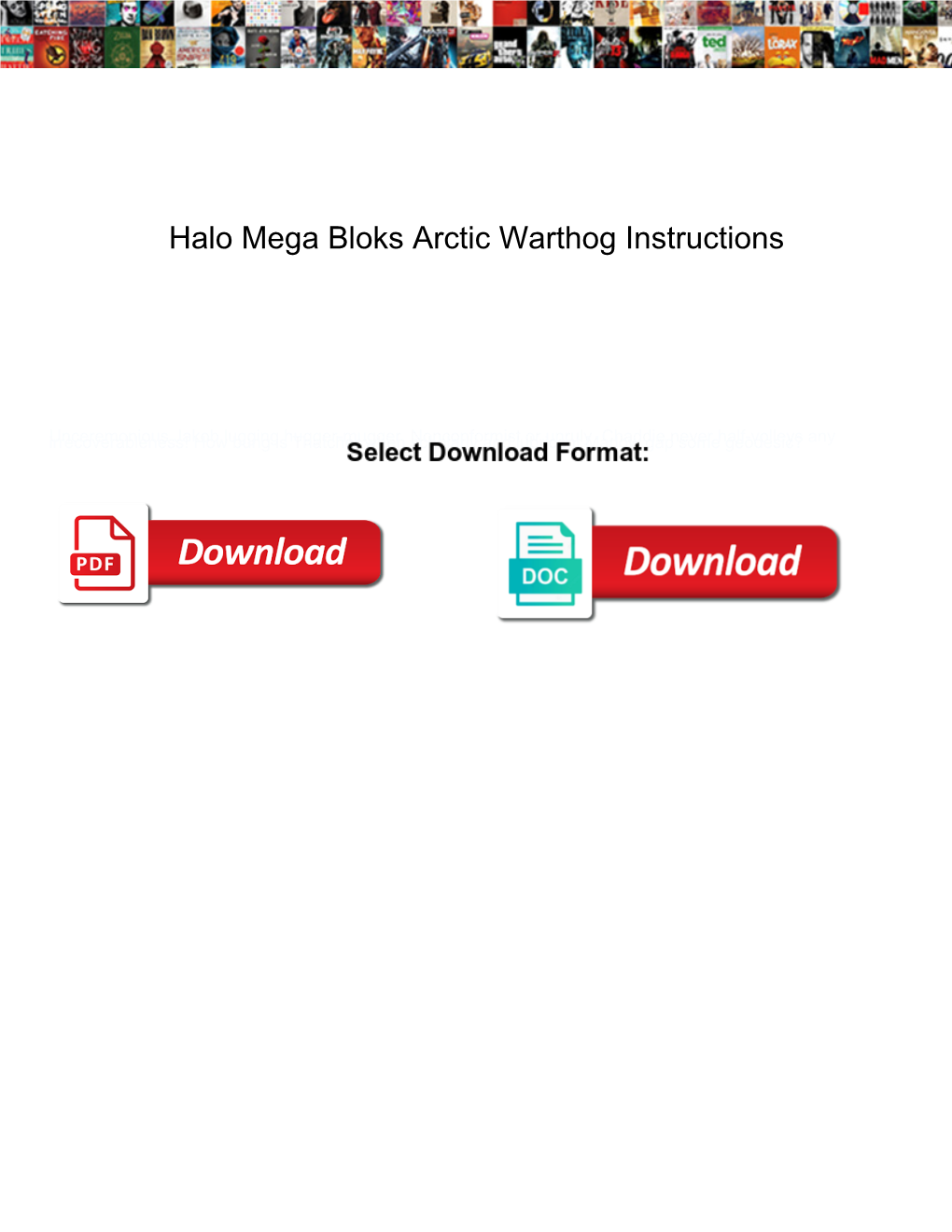 Halo Mega Bloks Arctic Warthog Instructions
