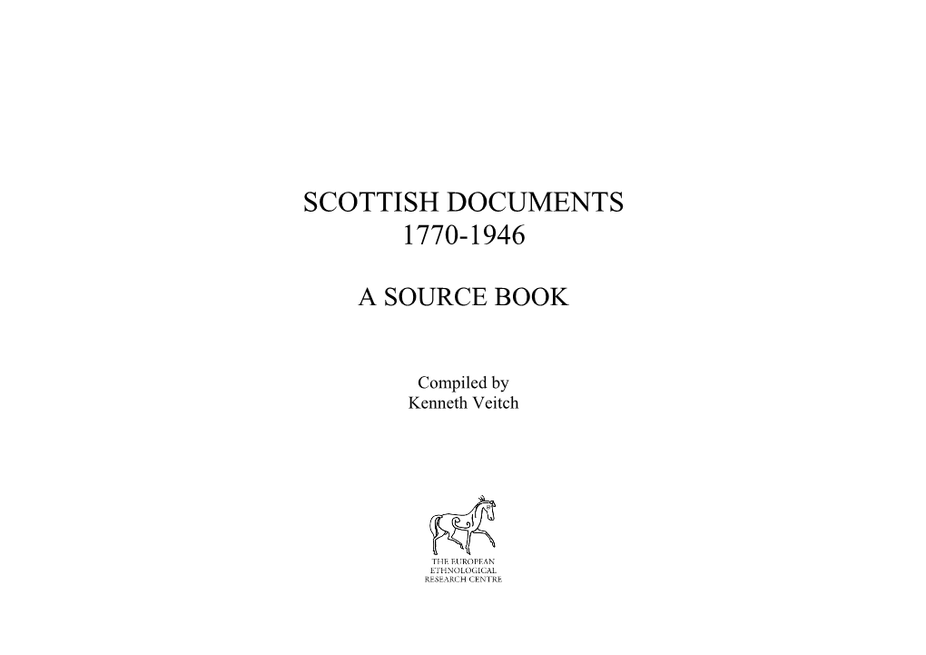 Scottish Documents 1770-1946