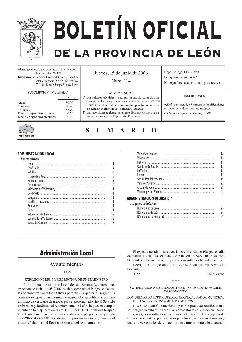 De La Provincia De León