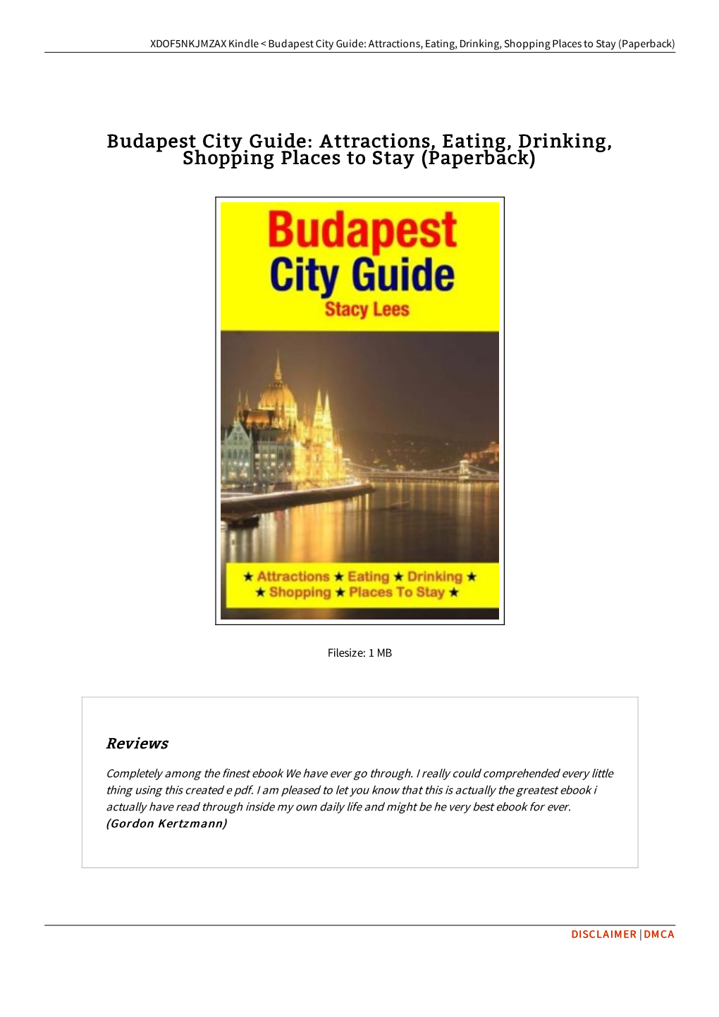 Read Book > Budapest City Guide: Attractions, Eating, Drinking