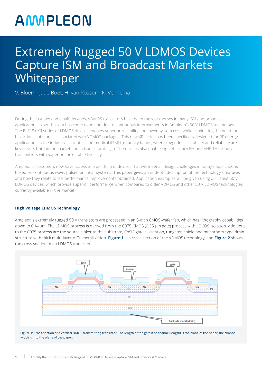 Extremely Rugged 50 V LDMOS Devices Capture ISM and Broadcast Markets Whitepaper V