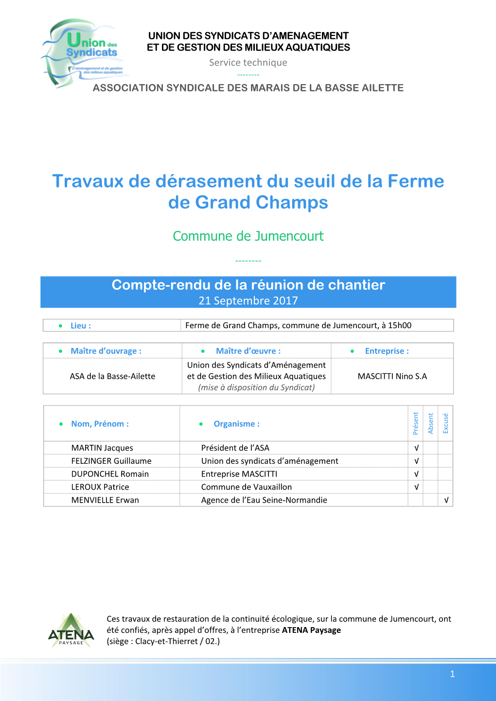 Travaux De Dérasement Du Seuil De La Ferme De Grand Champs