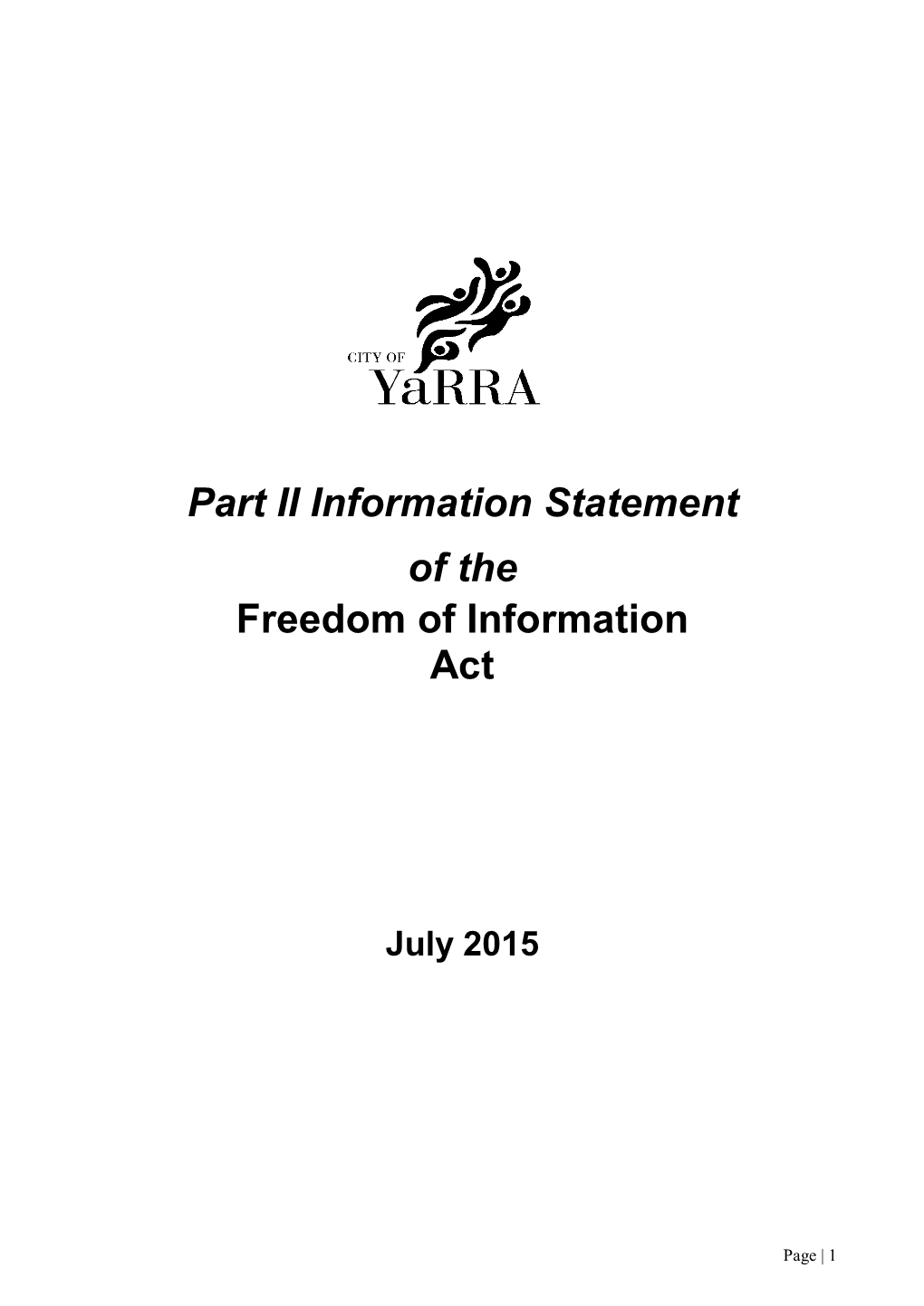 Part II Information Statement of the Freedom of Information Act